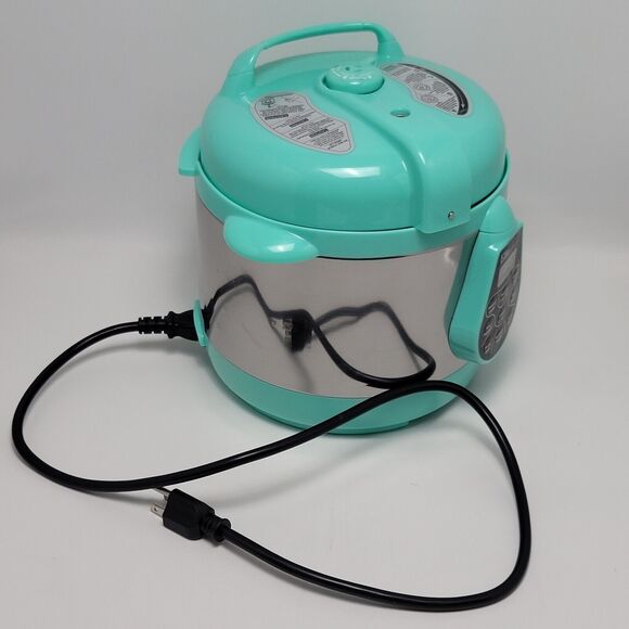 Elite Bistro By Maxi Matic EPC-202T 8 Qt Electric Pressure Cooker Turquoise Blue - Picture 10 of 16